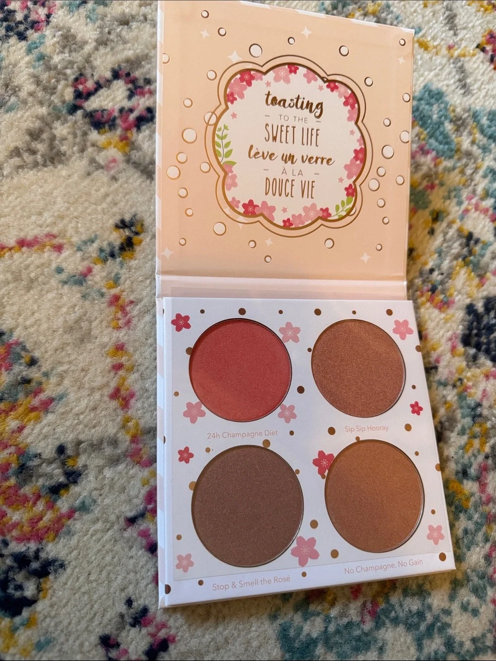 Beauty Bakerie Cotton Candy Champagne Blushlighter Palette - Pink & Gold
